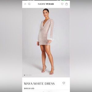 NADINE MERABI Maya white dress.